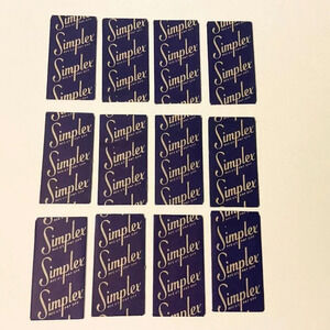 Vintage  Simplex Razor Blades New York USA Lot of 12
